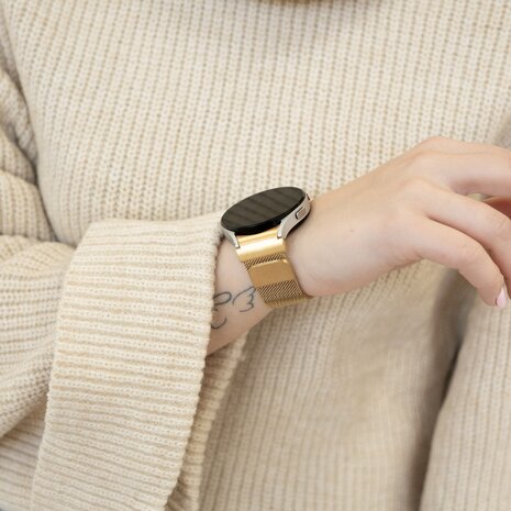 Strap-it Strap-it Bracelet Milanais 'One push' Samsung Galaxy Watch FE (or)