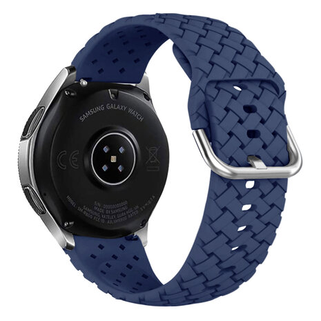 Strap-it Strap-it Bracelet silicone tissé Samsung Galaxy Watch 7 - 40mm (bleu foncé)