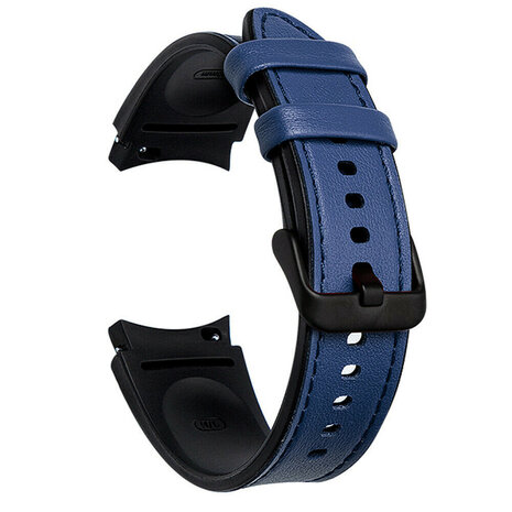 Strap-it Strap-it Bracelet hybrid cuir Samsung Galaxy Watch 7 - 40mm (bleu foncé)