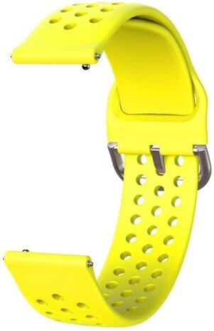 Strap-it Strap-it Bracelet silicone avec trous Samsung Galaxy Watch 7 - 40mm (jaune)