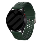 Strap-it Strap-it Bracelet silicone avec trous Samsung Galaxy Watch 7 - 40mm (vert armée)
