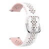 Strap-it Strap-it Bracelet silicone avec motif Samsung Galaxy Watch 7 - 40mm (blanc/rose) Strap-it Strap-it Bracelet silicone avec motif Samsung Galaxy Watch 7 - 40mm (blanc/rose)