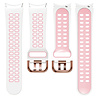 Strap-it Strap-it Bracelet sport carré Samsung Galaxy Watch 7 - 40mm (blanc/rose) Strap-it Strap-it Bracelet sport carré Samsung Galaxy Watch 7 - 40mm (blanc/rose)