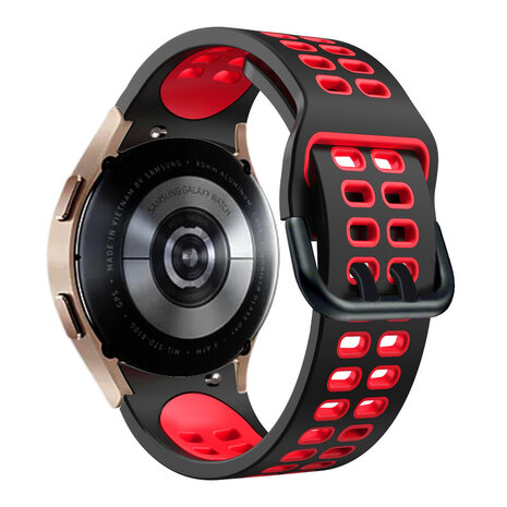 Strap-it Strap-it Bracelet sport carré Samsung Galaxy Watch 7 - 40mm (noir/rouge)