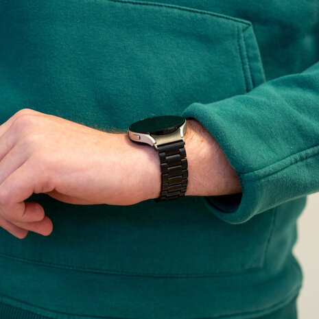 Bandz Bandz Bracelet acier 'Classic' Samsung Galaxy Watch 7 - 40mm (noir) Bandz Bandz Bracelet acier 'Classic' Samsung Galaxy Watch 7 - 40mm (noir)