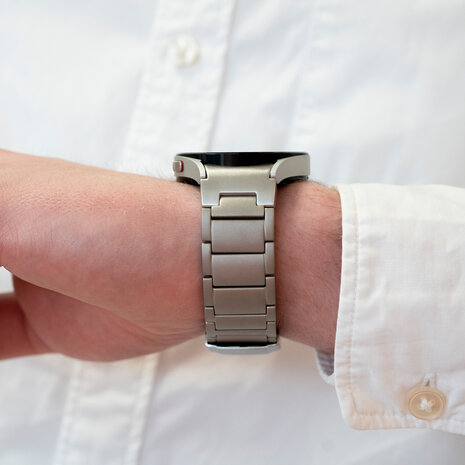 Strap-it Strap-it Bracelet titane 'One Push' Samsung Galaxy Watch 7 - 40mm (titanium)