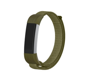 Strap-it Bracelet nylon Fitbit Alta HR (vert olive)