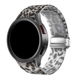 Strap-it Bracelet magnetique Clear Leopard Samsung Galaxy Watch 7 - 44mm