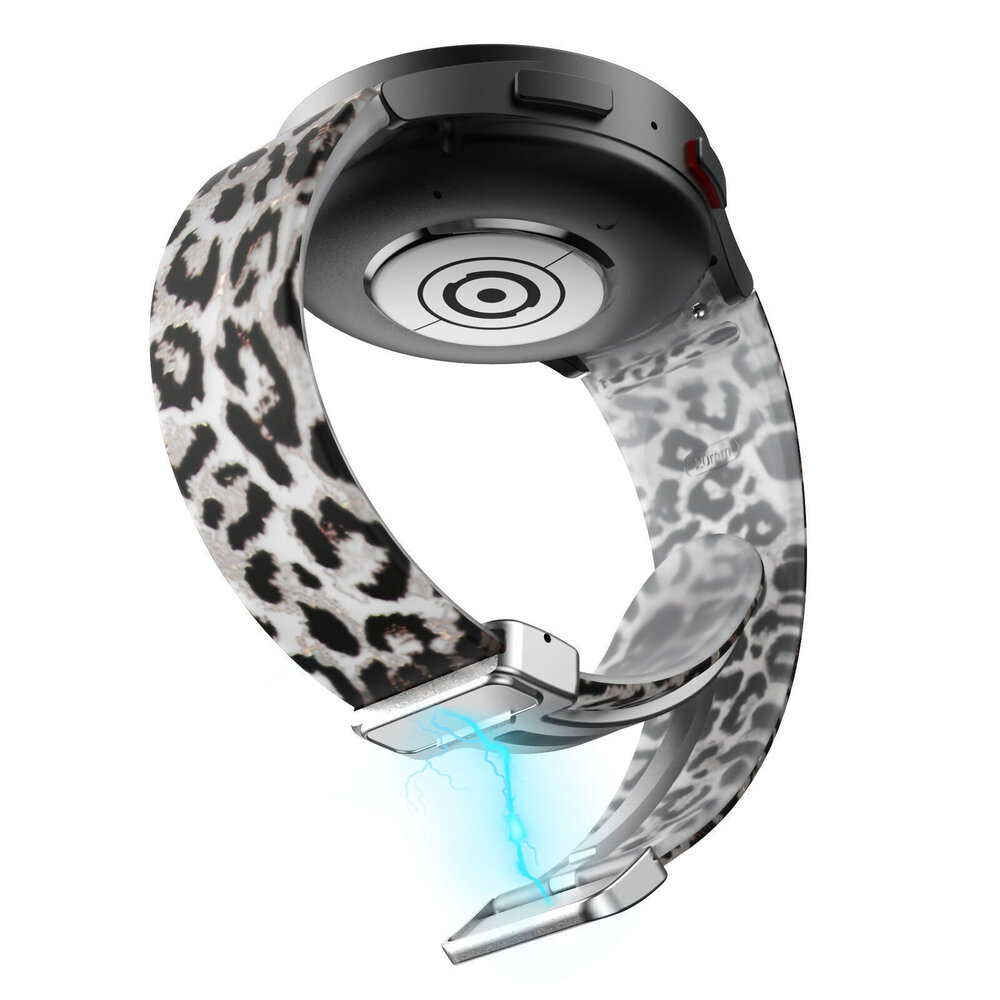 Strap-it Strap-it Bracelet magnetique Clear Leopard Samsung Galaxy Watch 7 - 44mm