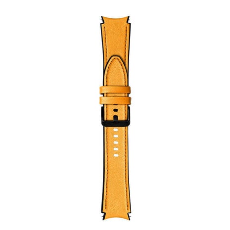 Strap-it Strap-it Bracelet hybrid cuir Samsung Galaxy Watch 7 - 44mm (jaune)