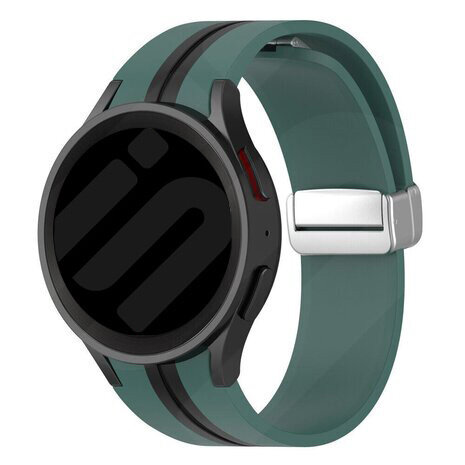 Strap-it Strap-it Bracelet sport magnétique Samsung Galaxy Watch 7 - 44mm (vert/noir)