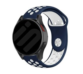 Strap-it Bracelet sport Samsung Galaxy Watch 7 - 44mm (bleu/blanc)