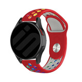 Strap-it Bracelet sport Samsung Galaxy Watch 7 - 44mm (rouge/coloré)