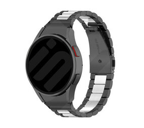 Strap-it Bracelet acier Samsung Galaxy Watch 7 - 44mm (noir/argent) Strap-it Bracelet acier Samsung Galaxy Watch 7 - 44mm (noir/argent)