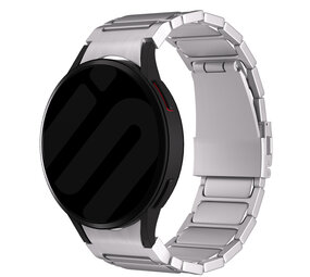 Strap-it Bracelet titane de luxe 'One Push' Samsung Galaxy Watch 7 - 44mm (argent)