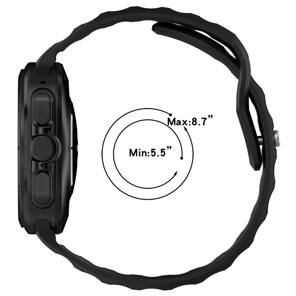 Strap-it Strap-it Bracelet silicone robuste Samsung Galaxy Watch Ultra (noir)