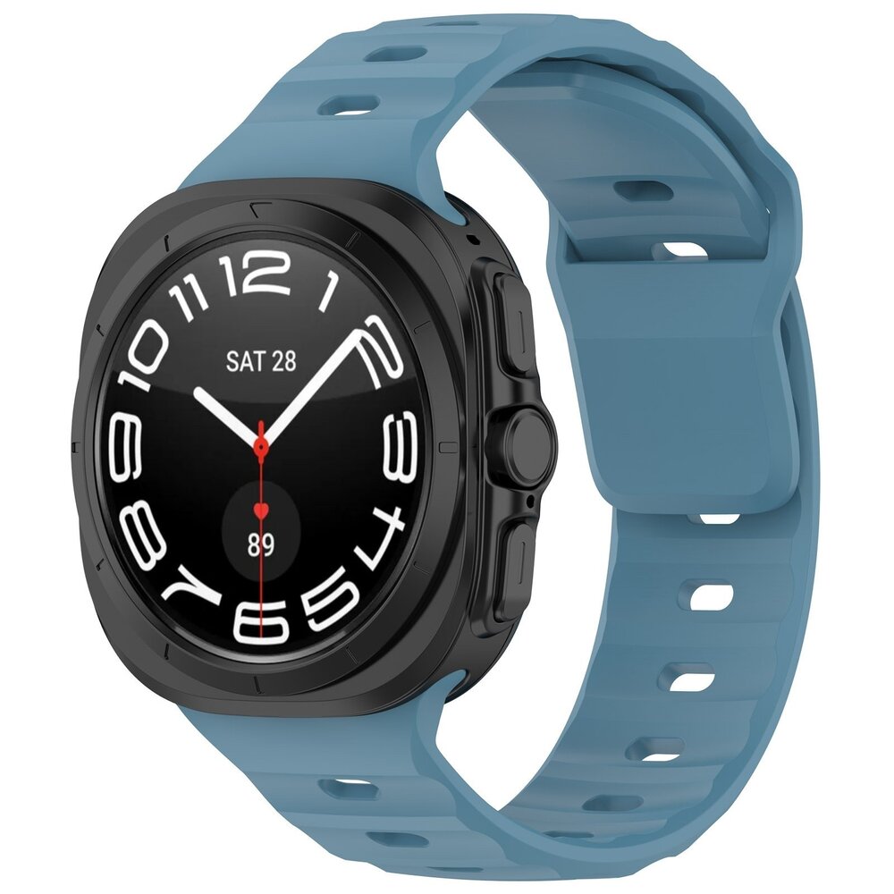 Strap-it Strap-it Bracelet silicone robuste Samsung Galaxy Watch Ultra (gris bleu)