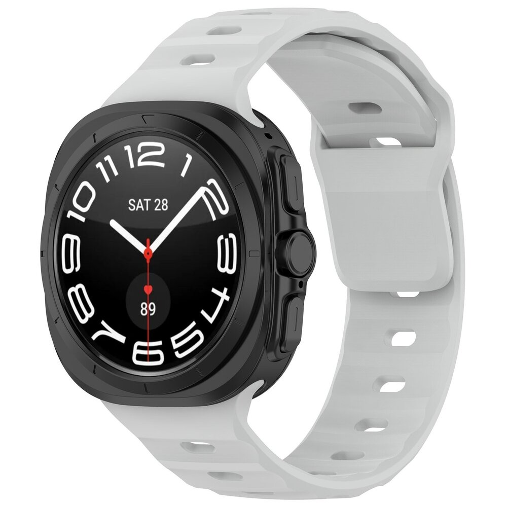 Strap-it Strap-it Bracelet silicone robuste Samsung Galaxy Watch Ultra (gris)