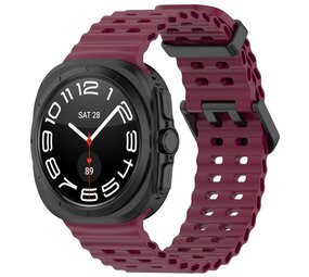 Strap-it Bracelet Océan Samsung Galaxy Watch Ultra (rouge foncé)