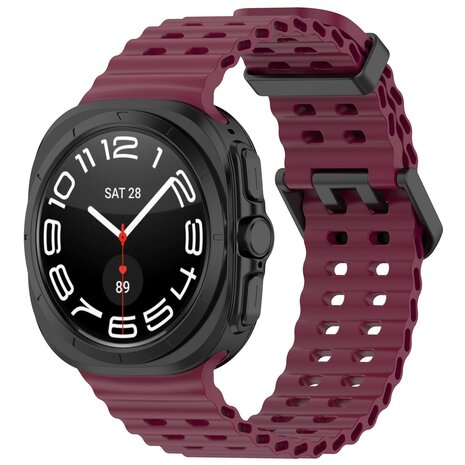Strap-it Strap-it Bracelet Océan Samsung Galaxy Watch Ultra (rouge foncé)