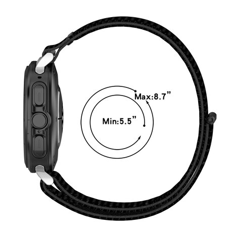 Strap-it Strap-it Bracelet nylon Samsung Galaxy Watch Ultra (noir)
