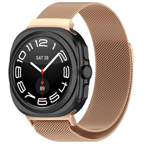 Strap-it Strap-it Bracelet milanais Samsung Galaxy Watch Ultra (or rose)