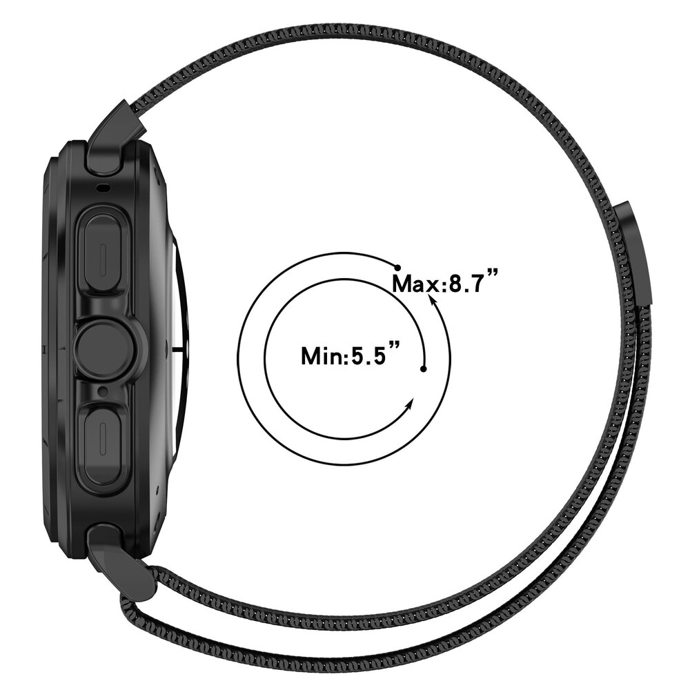 Strap-it Strap-it Bracelet milanais Samsung Galaxy Watch Ultra (noir)