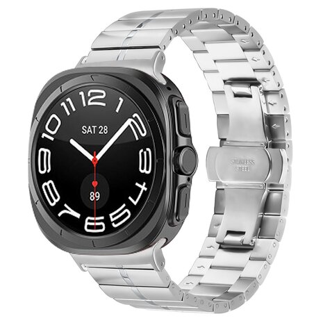 Strap-it Strap-it Bracelet métal de luxe Samsung Galaxy Watch Ultra (argent)