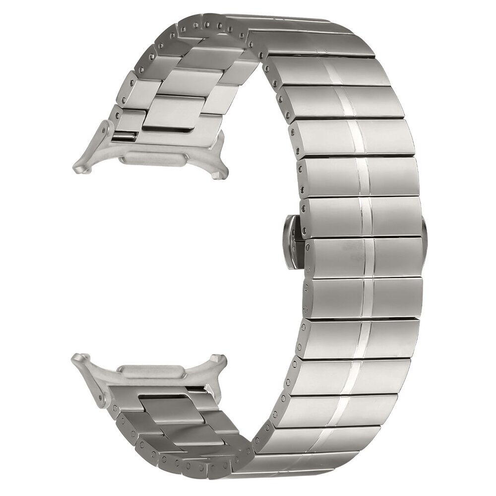 Strap-it Strap-it Bracelet métal de luxe Samsung Galaxy Watch Ultra (coleur titane)