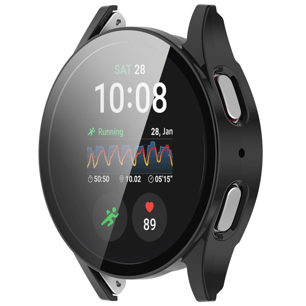 Strap-it Strap-it Coque rigide avec verre Samsung Galaxy Watch 7 40mm (noir)