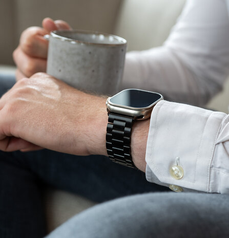 Strap-it Strap-it Bracelet acier Apple Watch (gris foncé)