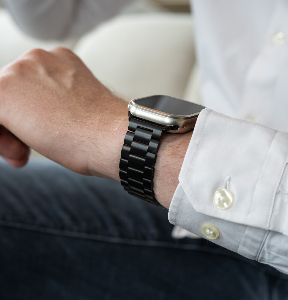 Strap-it Strap-it Bracelet acier Apple Watch (gris foncé)