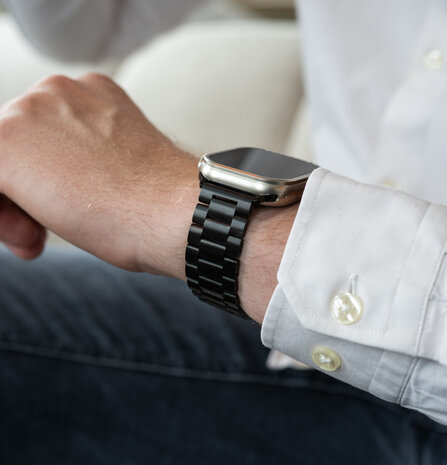 Strap-it Strap-it Bracelet acier Apple Watch (gris foncé)