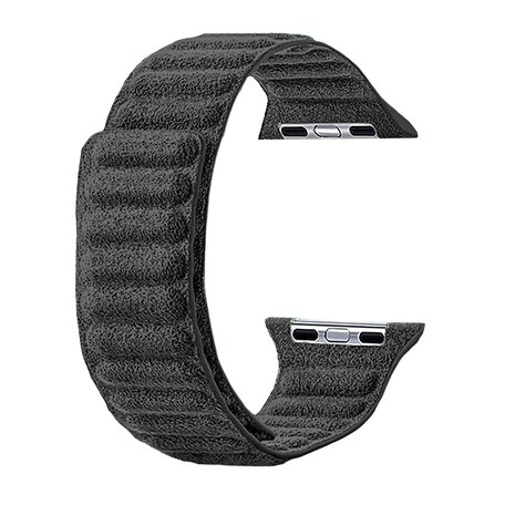Strap-it Strap-it Bracelet Alcantara Apple Watch (noir)