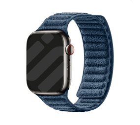 Strap-it Bracelet Alcantara Apple Watch (bleu)