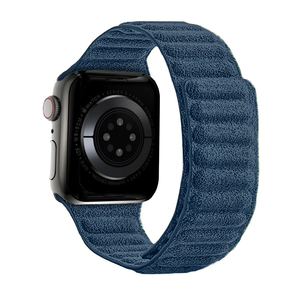 Strap-it Strap-it Bracelet Alcantara Apple Watch (bleu)