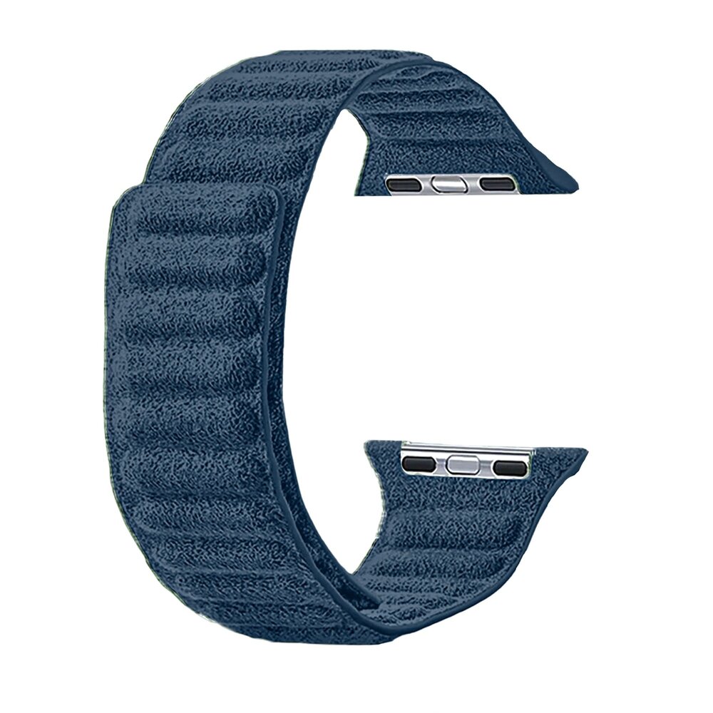 Strap-it Strap-it Bracelet Alcantara Apple Watch (bleu)