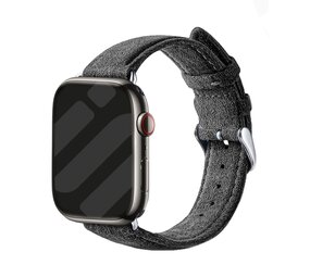 Strap-it Bracelet Alcantara avec boucle Apple Watch (noir)