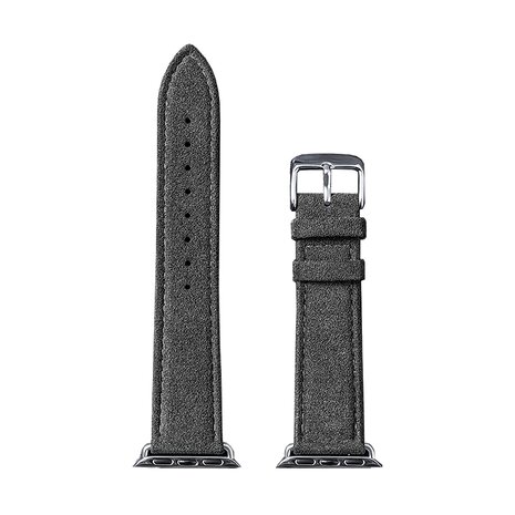 Strap-it Strap-it Bracelet Alcantara avec boucle Apple Watch (noir)