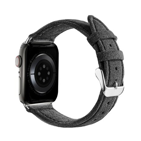 Strap-it Strap-it Bracelet Alcantara avec boucle Apple Watch (noir)