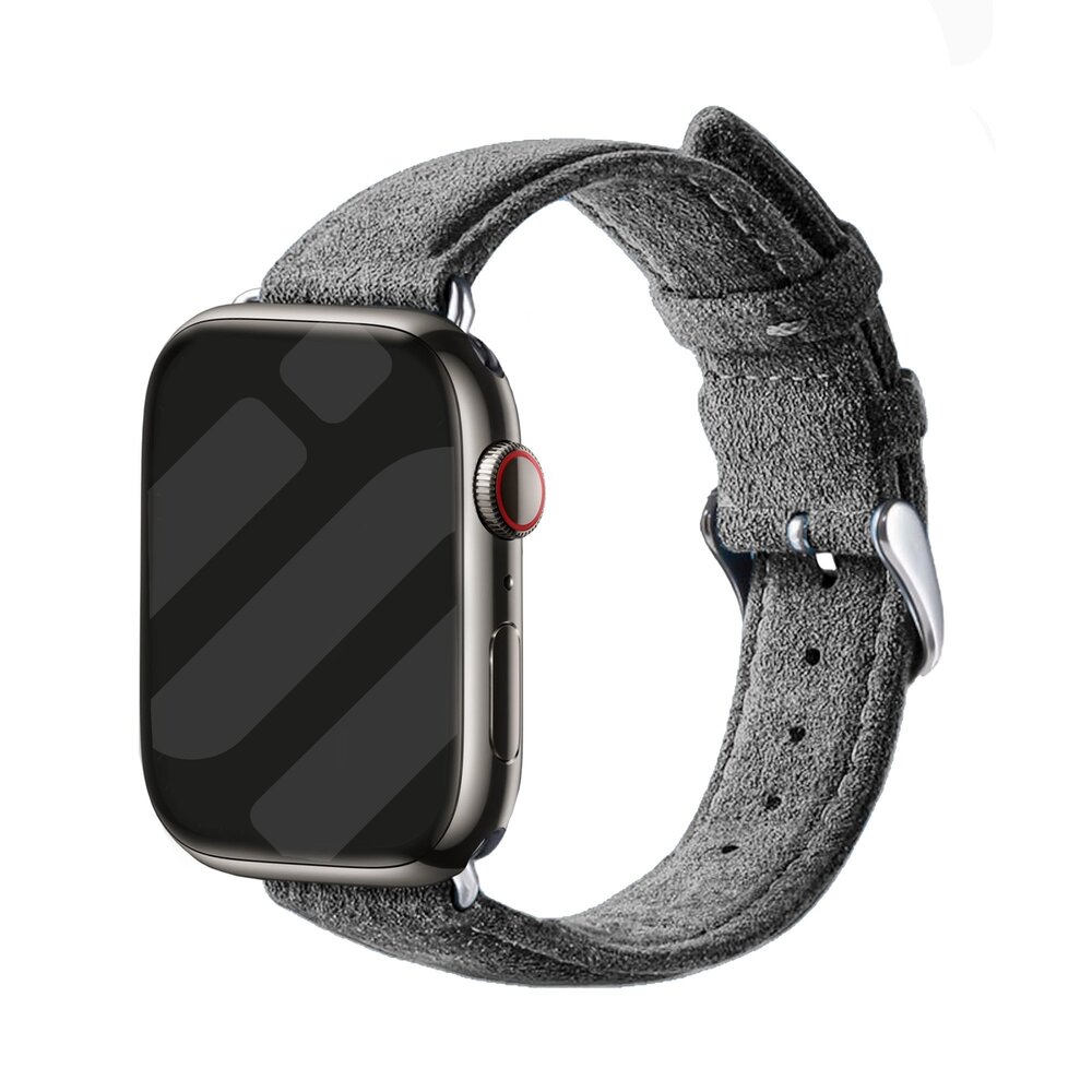 Strap-it Strap-it Bracelet Alcantara avec boucle Apple Watch (gris) Strap-it Strap-it Bracelet Alcantara avec boucle Apple Watch (gris)