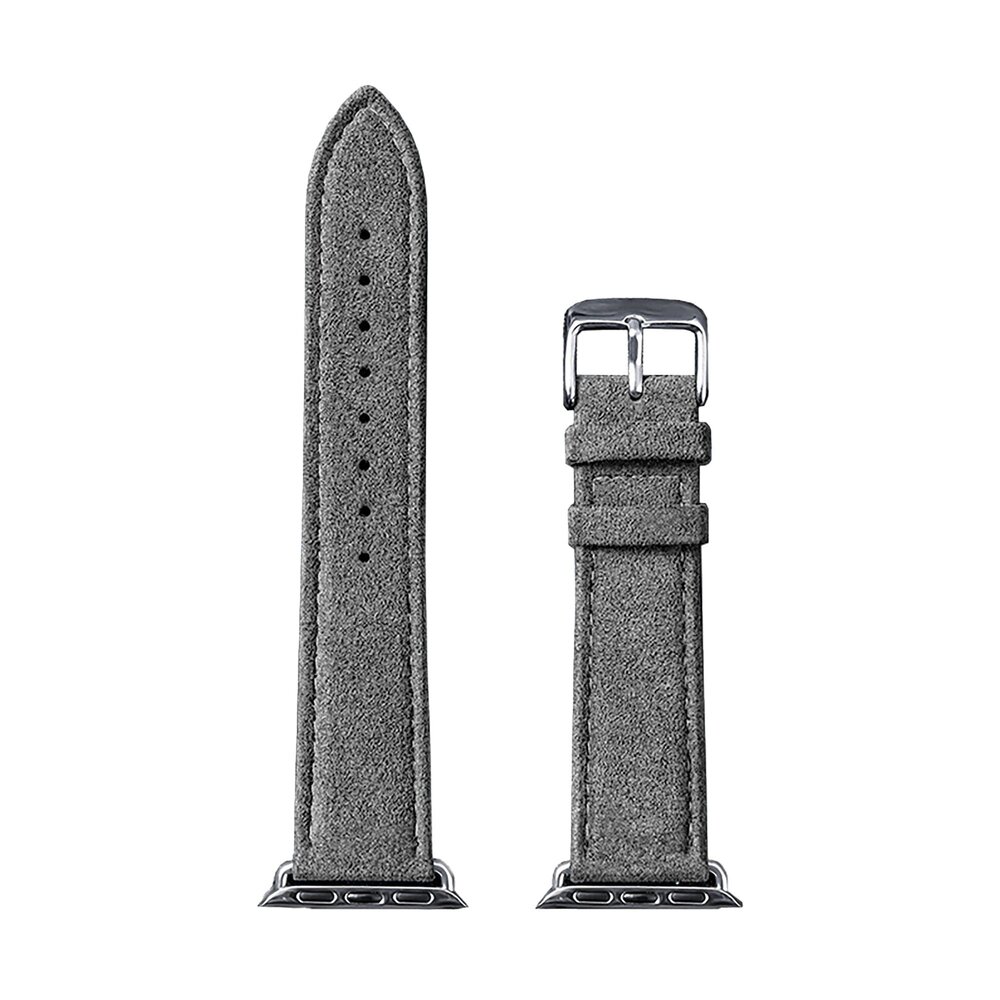 Strap-it Strap-it Bracelet Alcantara avec boucle Apple Watch (gris) Strap-it Strap-it Bracelet Alcantara avec boucle Apple Watch (gris)