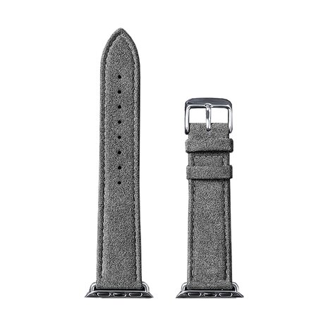 Strap-it Strap-it Bracelet Alcantara avec boucle Apple Watch (gris) Strap-it Strap-it Bracelet Alcantara avec boucle Apple Watch (gris)