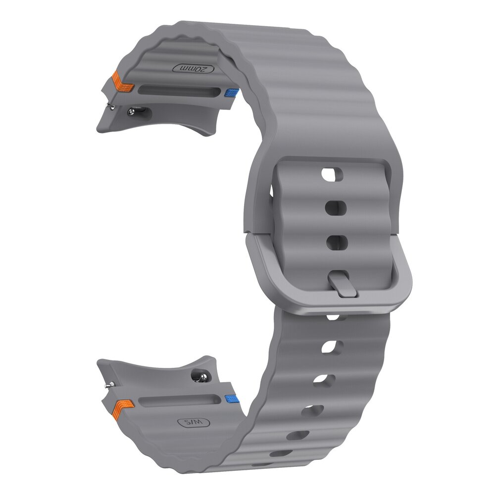 Strap-it Strap-it Bracelet Wave Samsung Galaxy Watch 4 44mm (gris foncé)