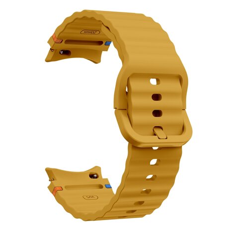 Strap-it Strap-it Bracelet Wave Samsung Galaxy Watch 4 44mm (jaune)