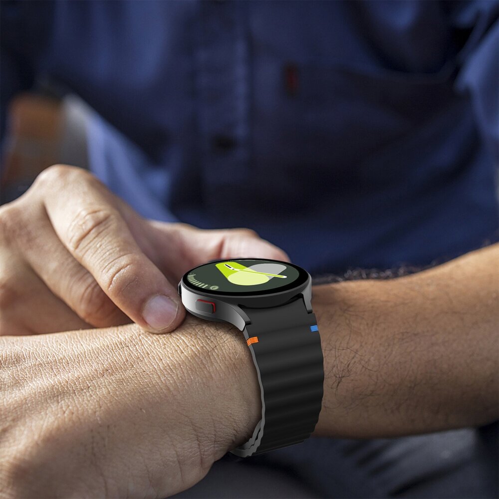 Strap-it Strap-it Bracelet Wave Samsung Galaxy Watch 6 44mm (noir) Strap-it Strap-it Bracelet Wave Samsung Galaxy Watch 6 44mm (noir)