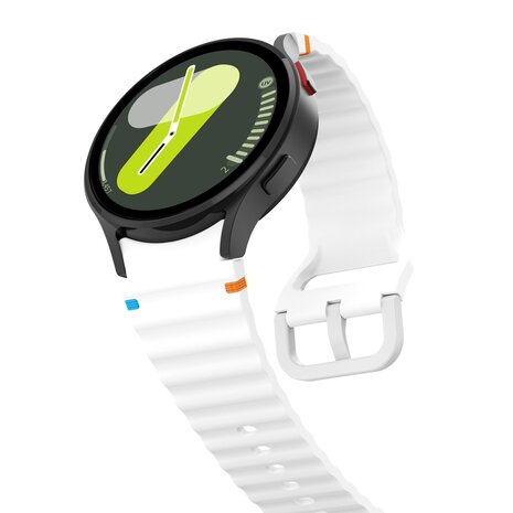 Strap-it Strap-it Bracelet Wave Samsung Galaxy Watch 7 40mm (blanc) Strap-it Strap-it Bracelet Wave Samsung Galaxy Watch 7 40mm (blanc)