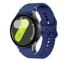 Strap-it Bracelet Wave Samsung Galaxy Watch 7 44mm (bleu foncé)