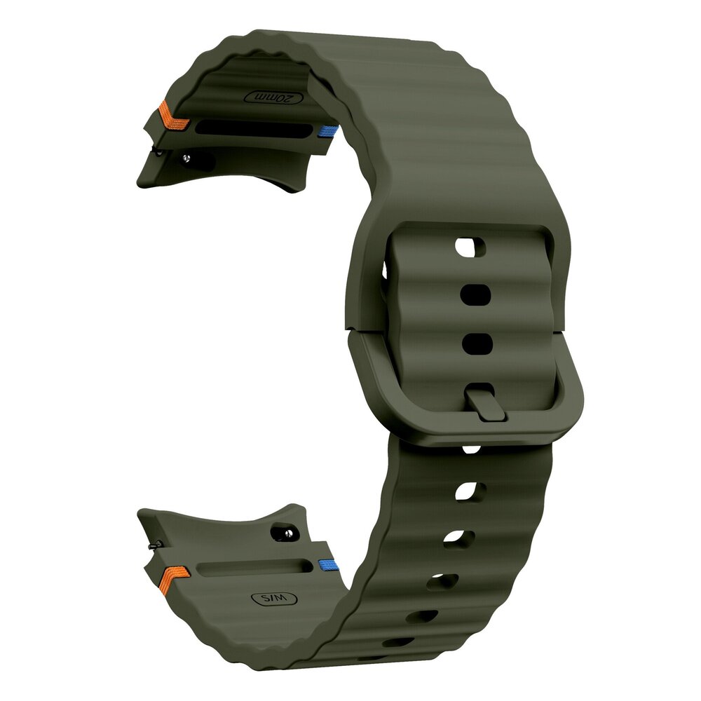 Strap-it Strap-it Bracelet Wave Samsung Galaxy Watch 7 44mm (armée verte)