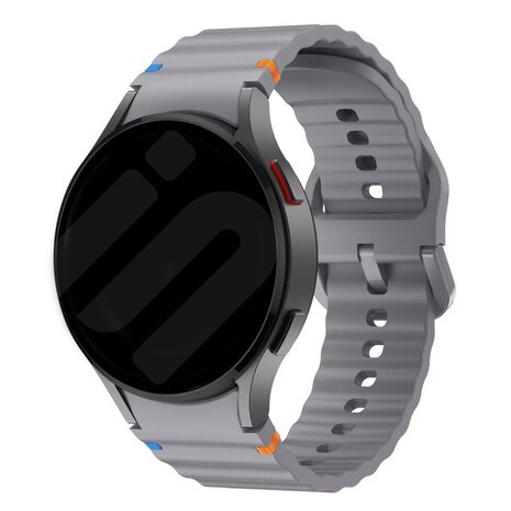 Strap-it Strap-it Bracelet Wave Samsung Galaxy Watch FE (gris foncé)
